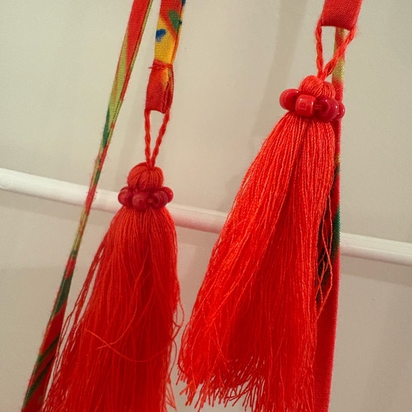 Chelsea & Violet Vibrant Red Tropical  Maxi Dress Size 10 - Picture 4 of 8